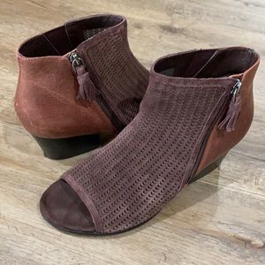 Nicole Ania Perforated Open Toe Bootie